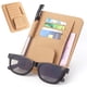 thumbnail image 1 of Organizadores de visera para automóvil combinados con esponjas protectoras y soporte para tarjetas giratorio de 180 grados de cuero sintético con soporte para gafas de sol con velcro, 1 of 8