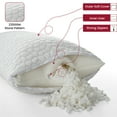 thumbnail image 6 of Lux Decor Shredded Memory Foam Pillows - Adjustable Loft for Firm or Soft Support | Queen Size Set of 2 Bed Pillows with Breathable Bamboo Viscose Cover for Side, Back & Stomach Sleepers, 6 of 9