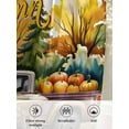thumbnail image 5 of Sheer Curtains 84 inches Long 2 Panels Set Pumpkin Truck Hello Autumn Forest Fall Thanksgiving Tiers Sheers Rod Pocket Small Window Short Curtains for Kitchen Cafe, Each 52" W x 84" L, 5 of 7