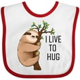 thumbnail image 3 of Inktastic I Live to Hug Cute Sloth on a Branch Boys or Girls Baby Bib, 3 of 4