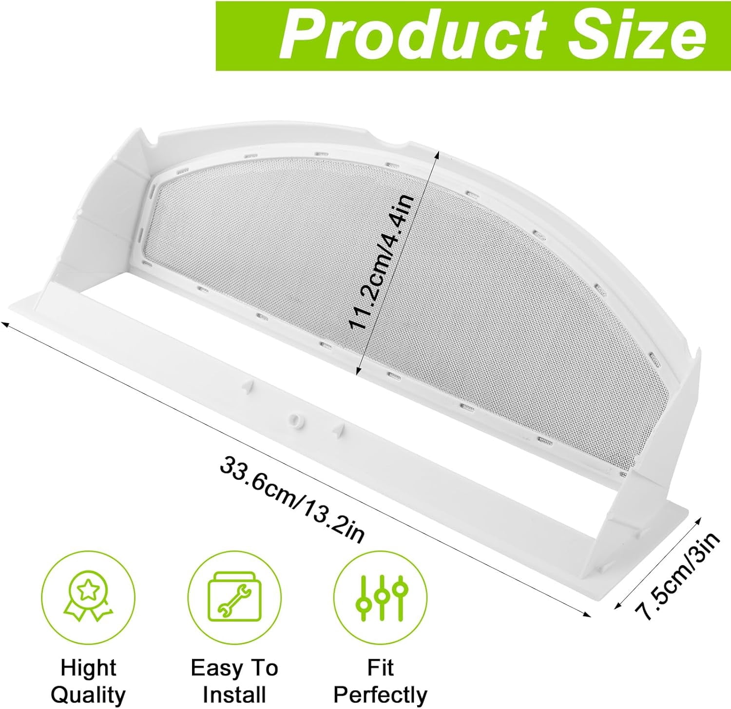 WE18X25100 Dryer Lint Filter Screen for GE/Hotpoint, Replaces WE18M19 WE18M28, Durable Mesh Airflow & Drying Efficiency (Verify Fit)