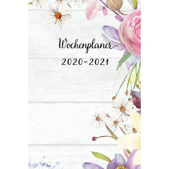 Wochenplaner 2020-2021 : Netter Lila Blumen Wochen - und Monatsplaner - Terminkalender Tagesplaner - ein Liebevolles Geschenk für Frauen Kollegen (Paperback)