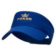 thumbnail image 2 of Poker King Embroidered Cotton Twill Sun Visor - Royal OSFM, 2 of 5