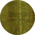 thumbnail image 1 of Ahgly Company Indoor Round Oriental Green Modern Area Rugs, 3' Round, 1 of 4
