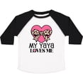 thumbnail image 3 of Inktastic Yaya Loves Me Girls Valentine Grandchild Girls Toddler T-Shirt, 3 of 5