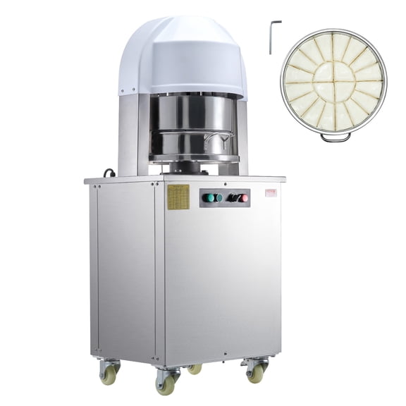 VEVOR Electric Dough Divider Rounder, 20PCS Cutting Making Machine, 2.12oz - 9.17oz Equal Dough Cutter with Pure Copper Motor and 304 Stainless Steel Tray, for Bakery