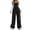 Black, variant on Tqcoqu Womens Wide Leg Jumpsuits Adjustable Strap Casual Loose Fit with Pockets,Army Green,Women's S-XXL