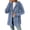 Blue, variant on Womens Fleece Cardigan Casual Fashion Button Up Fuzzy Long Sleeve Cardigan Sweaters Warm Sherpa Lined Coat Cardigan Black M