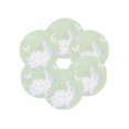 thumbnail image 7 of 13 Inch Round Placemats Set of 6, Happy Easter Bunny Non Slip Heat Insulation PP Table Mats, Rabbit Butterfly Spring Flowers Green Washable Place Mats for Kitchen Dining Party Table Decor, 7 of 7