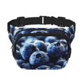 thumbnail image 1 of Fotbe Blueberry Cangurera Cuadrada con Estampado de Doble Capa, Bolsa de Cintura Ajustable Mini para Hombres y Mujeres, 1 of 9