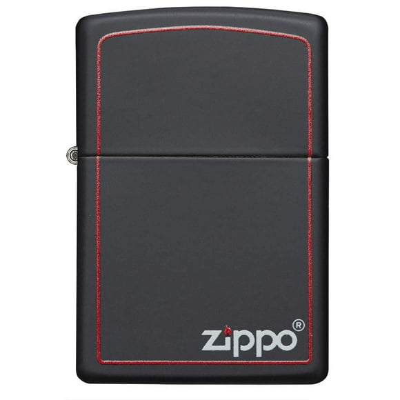 Zippo Black Matte w/Zippo Border (218ZB)