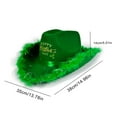 thumbnail image 3 of Decoraciones del Día de San Patricio Sombreros del Día de San Patricio con luz Sombrero de terciopelo verde del Día de San Patricio Accesorios de fiesta del Día de San Patricio Sombrero verde para la, 3 of 7