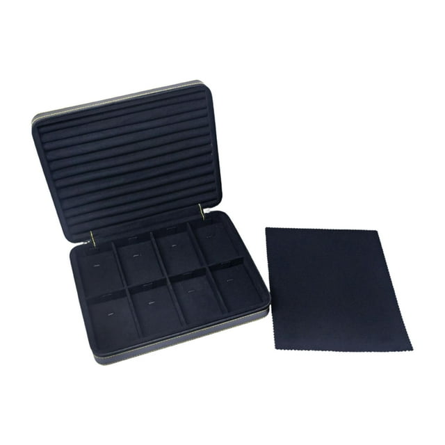 Estuche para joyas, anillos, pendientes, cajas de colección con cremallera, organizador de joyas, collares, caja para exhibir pendientes, hogar,