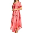 thumbnail image 3 of Sakkas Melika Tie Dye Caftan Dress - Red - One Size, 3 of 5