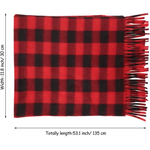 3 Pieces Christmas Plaid Santa Hat and 3 Pieces Plaid Scarfs  display picture 1