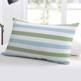 thumbnail image 5 of Sage Green Blue Striped Throw Pillow Covers, Farmhouse Sage Green Stripes Soft Breathable Pillow Cases with Invisible Zipper for Sleeping, Standard Pillowcases for Couch Bed Sofa Chair 20x26 Inches, 5 of 6