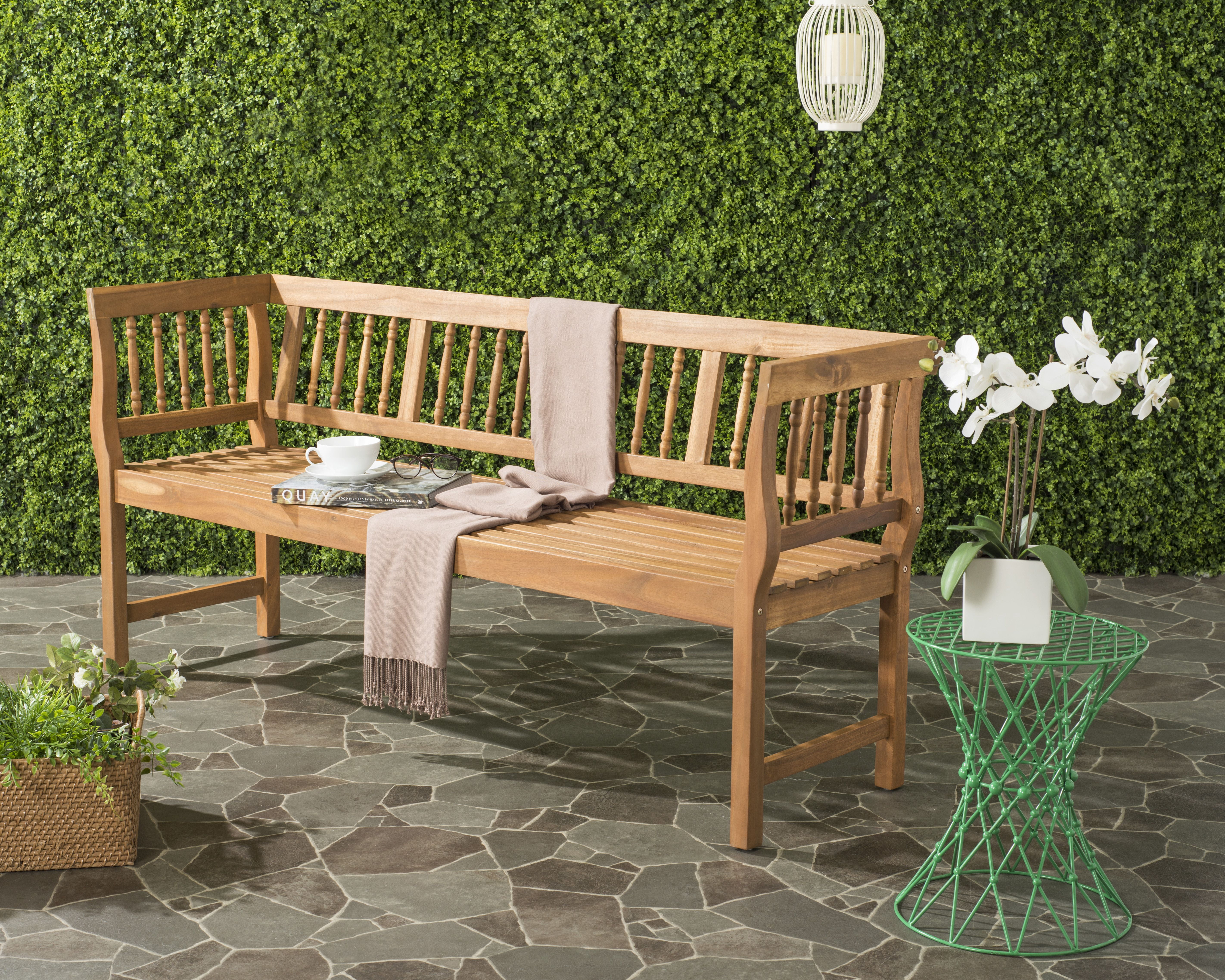 Safavieh Brentwood Indoor/Outdoor Traditional Acacia Patio Bench