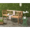 thumbnail image 3 of Safavieh Brentwood Indoor/Outdoor Traditional Acacia Patio Bench, 3 of 8
