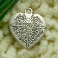 thumbnail image 4 of HOOUN 90 Pcs Tibetan Silver Flower Heart Charms 25X21MM S2600 DIY Jewelry Making, 4 of 5