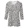 thumbnail image 7 of Ruimatai Women's Casual Printed 3/4 Sleeve Round Neck T-Shirt Comfortable Lightweight Blouse for Spring Winter Daily Wear, 7 of 7
