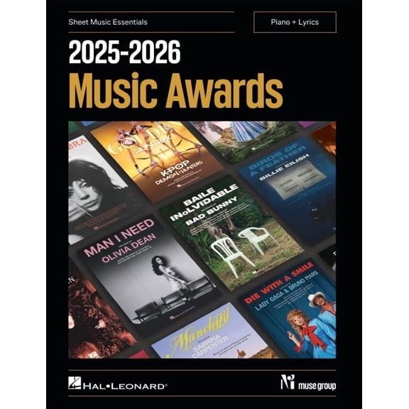 2025-2026 Music Awards - Sheet Music Essentials for Piano   Lyrics, (Paperback)
