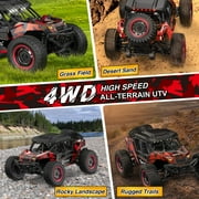 Contixo HC4 Off-Road UTV RC Car, 1:16 Scale Remote Control Cars with 4WD for Kids and Adults, Red