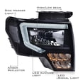 thumbnail image 4 of Conjunto de faros PIT66 LED DRL compatible con Ford F150 2009-2014, 4 of 9