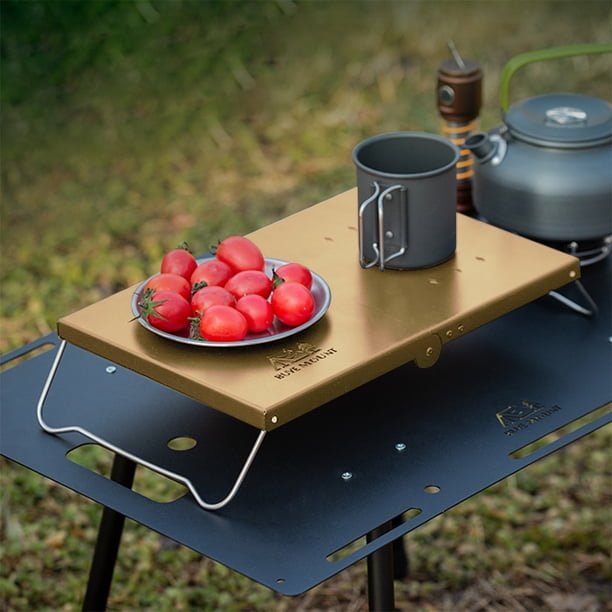 Mini mesa de Camping de acero al carbono, mesa móvil compacta y ligera, mesa de Picnic portátil para acampar al aire libre, Picnic y senderismo