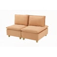 thumbnail image 2 of Modern Minimalist Flannel 58-inch Double-seat Sofa for Living Room, 2 of 7