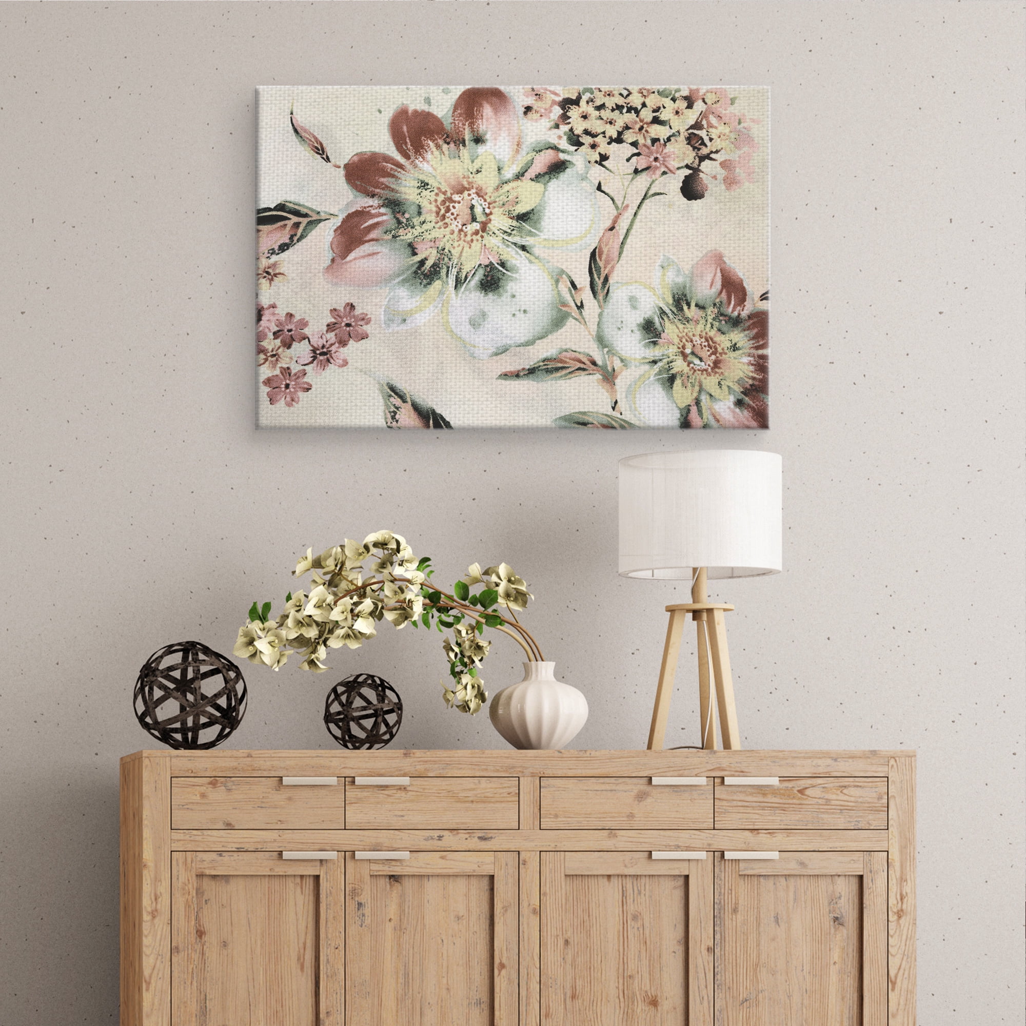 Masterpiece Art Gallery Summer Flower Pink & White by Incado Canvas Art Print 24" x 36"