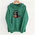 thumbnail image 4 of Molidfa Women's Black Cat Hoodie Halloween Pumpkin Graphic Oversized Pullover Sweatshirt, 4 of 5