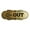 Brushed Gold, variant on Signs ByLITA Designer Out Sign (Ivory/Dark Brown) - Small