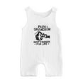 thumbnail image 3 of Baby Boy Tank Romper Casual Letter Fist Print Round Neck Sleeveless Jumpsuit Infant Toddler Summer Clothes, 3 of 10