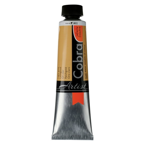 Cobra Water Mixable Oil Colour 40ml, Light Gold