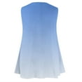 thumbnail image 4 of USSUMA Workout Tops for Women Women's Tank Tops Sleeveless V Neck Loose Plus Size Tops for Women Printed Gradient Retro Blouse Fashion Tops Birthday Light Blue Festival Gift Tank Top for Women L, 4 of 5