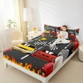thumbnail image 4 of Feelyou Sport Car Teens Bed Sheets, Extreme Automobile Lover King Sheets, Cartoon Theme Sheet Set, Microfiber Bedroom Decor, 4-Piece, 4 of 7