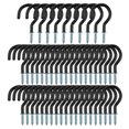 thumbnail image 7 of 50pcs Cup Hooks 3/4 Inch Vinyl Coated Screw-in Ceiling Wall Thread Hooks Great for Indoor Outdoor Hanger Black, 7 of 7
