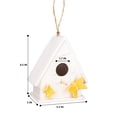 thumbnail image 4 of Ceramic Hanging Birdhouse Decorative Bird Home Nesting House - White, 4 of 7