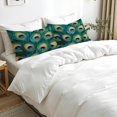 thumbnail image 3 of Peacock Pillow Cases Standard Size - Soft Breathable Microfiber Pillowcases with Zippered Pockets, Peacock Feather Patterned Pillow Covers, Peacock Decor, 3 of 4