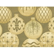 Pack of 1, Gilded Ornaments 24" x 833' Full Ream Gift Wrap (Metallized) for Holiday, Party, Kids' Birthday, Wedding & Special Occasion Packaging