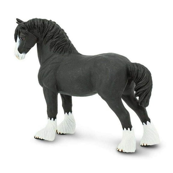 Safari Ltd. Shire Stallion Figurine - Lifelike 5" Horse Figure - Educational Toy for Boys, Girls, and Kids Ages 3