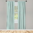 thumbnail image 3 of Ambesonne Chevron Curtains, Geometric Wavy Zigzag, Pair of 28"x84", Seafoam Grey White, 3 of 5