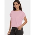 thumbnail image 5 of Women's Crew Neck Short Sleeve T Shirt Summer Casual Loose Workout Top, 5 of 6