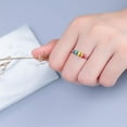 thumbnail image 6 of 925 Sterling Silver Fidget Ring Anti Anxiety Ring With Colorful Enamel Beads Stress Relief Spinner Ring For Women Men Releases Anxiety Spinning Rotate Stacking Ring Jewelry Graduation Gifts, 6 of 7