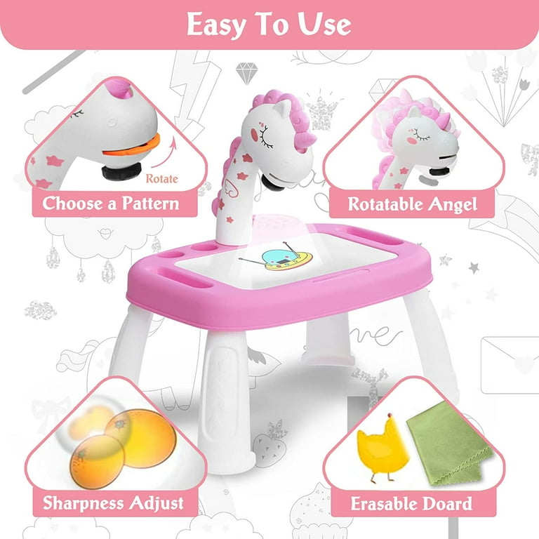 Drawing Projector for Kids,Projection Painting Set,Doodle Board Table for  Toddler Girls & Boys,Child Educational Learning Toys - AliExpress