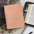 thumbnail image 6 of HELLHERO Peach Textured Pattern Bible Book Cover, Top Handle PU Leather Bible Cover for Outdoor Church, Lightweight Bible Book Covers, 6 of 12