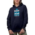 thumbnail image 2 of Keep Calm, I Am a Nurse, Navy Blue Hooded Sweatshirt or Hoodie, Medium, 2 of 5