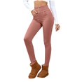 thumbnail image 2 of Fleece Lined Leggings Women High Waisted Yoga Tights Pants Tummy Control Straight Leg Winter Thermal Thicken Trousers, 2 of 9