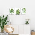 thumbnail image 5 of Green Leaf Wall Art Nature Plants Canvas Minimalist Leaves Prints Botanical Picture Tropical Floral Painting Artwork Framed for Bathroom Living Room Bedroom Office Home Decor 12"x16"x3, 5 of 6