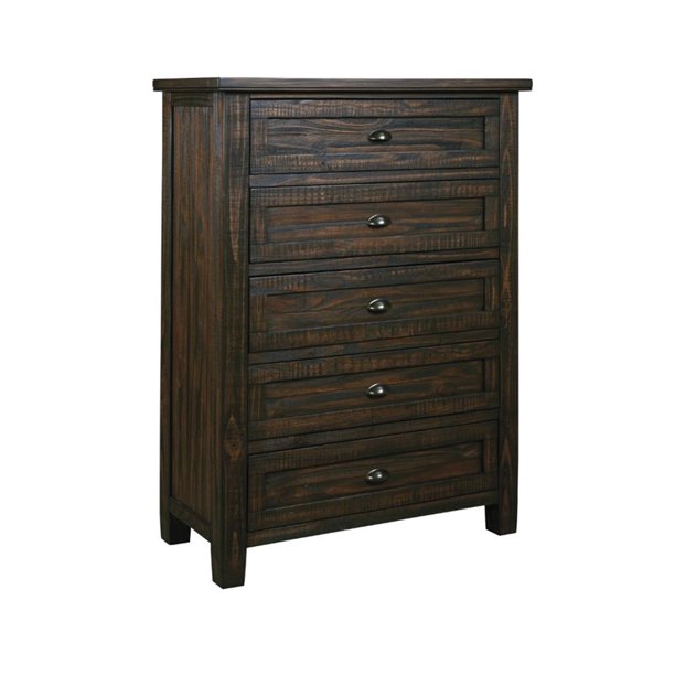 Kingfisher Lane 5 Drawer Chest in Dark Brown - Walmart.com ...